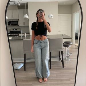 POSHMARK Black Tie Top